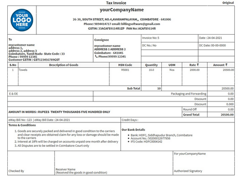 Software for Professional looking billing format